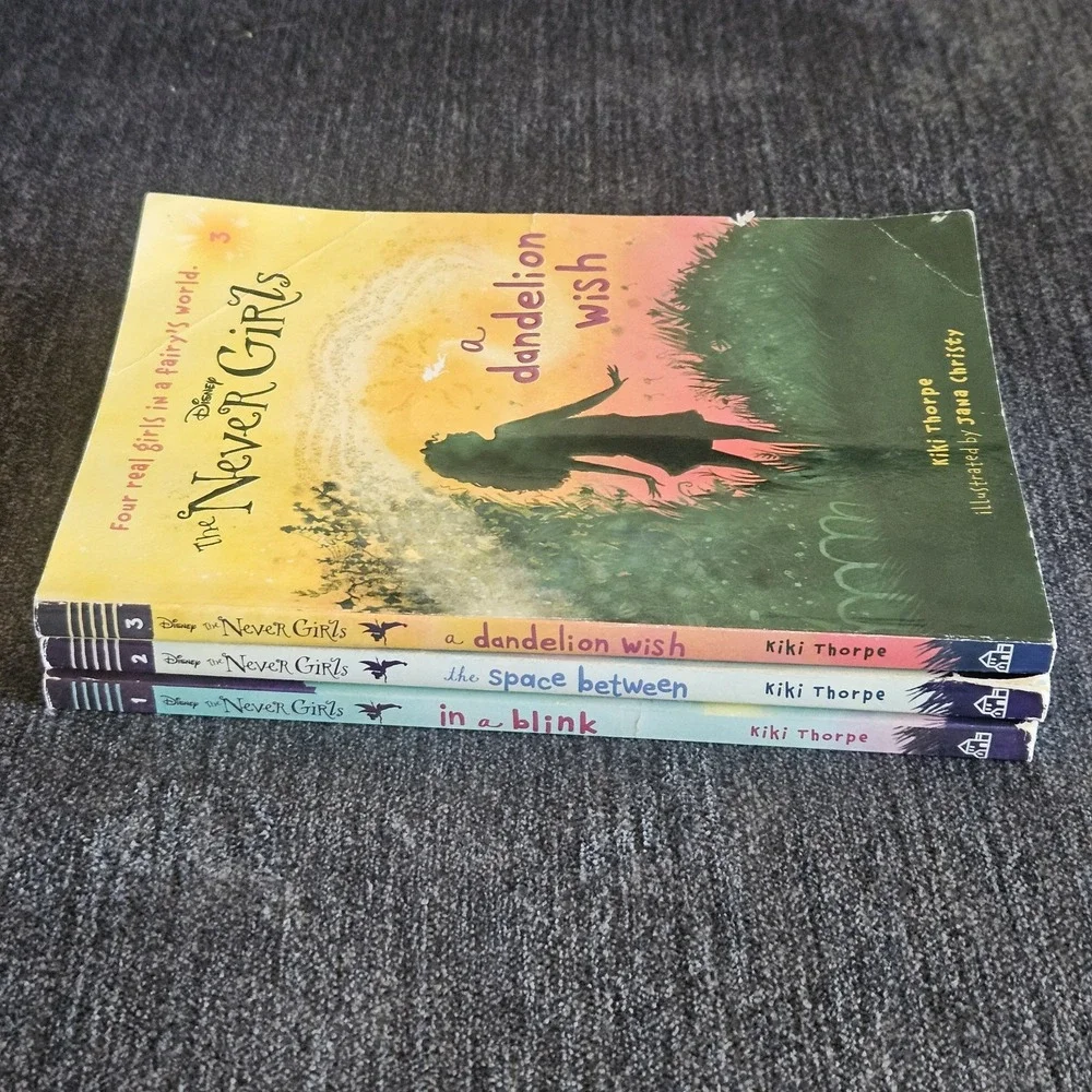 Lot Of 3 Disney The‎ Never Girls Books Kiki Thorpe Paperback 1, 2, And 3